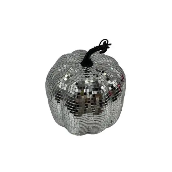 7.75" Disco Pumpkin Tabletop D&eacute;cor by Ashland&reg; Silver {4}