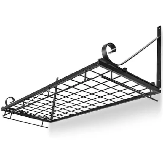 Sorbus 24.5" Black Wall Mounted Pot Rack {4}