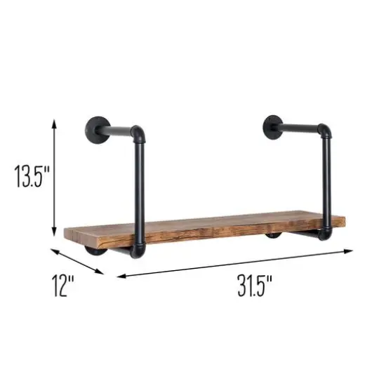 Honey Can Do 31.5" Black Industrial Shelf {7}