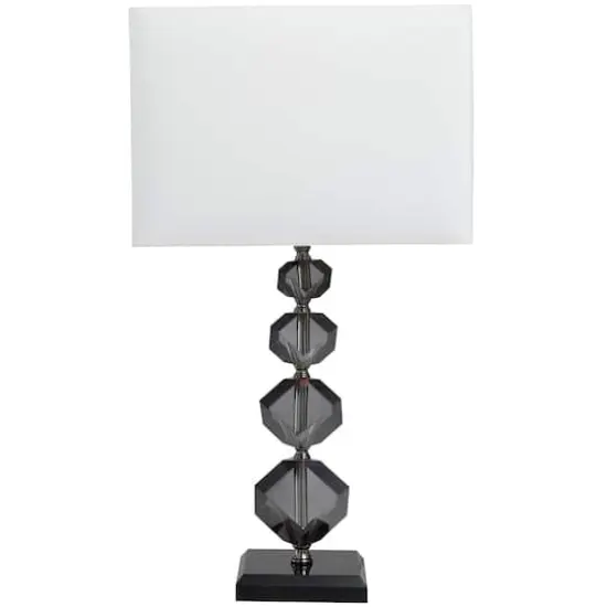 Black Crystal Geometric Diamond Inspired Table Lamp {1}