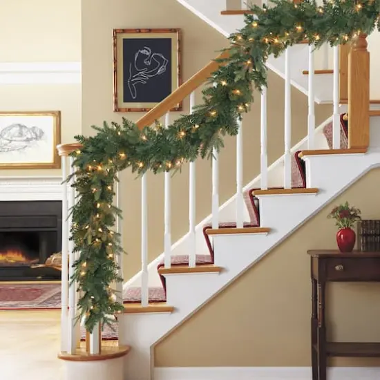 9ft. Pre-Lit Balsam Fir Garland {3}