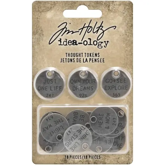 Idea-Ology Metal Adornments 18/Pkg-Thought Tokens {1}