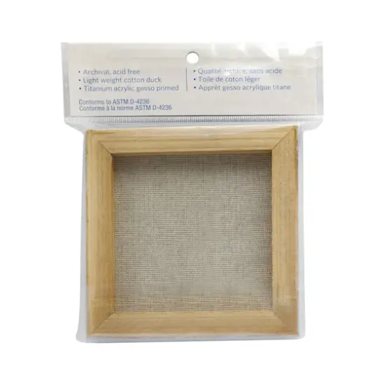 2 Pack 4" x 4" Mini Canvas by Artist's Loft™ Necessities™ Black {6}