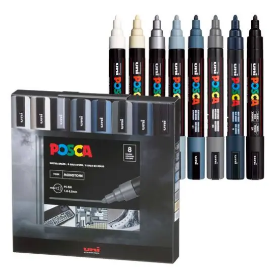 POSCA PC-5M Monotone Paint Marker Set {5}