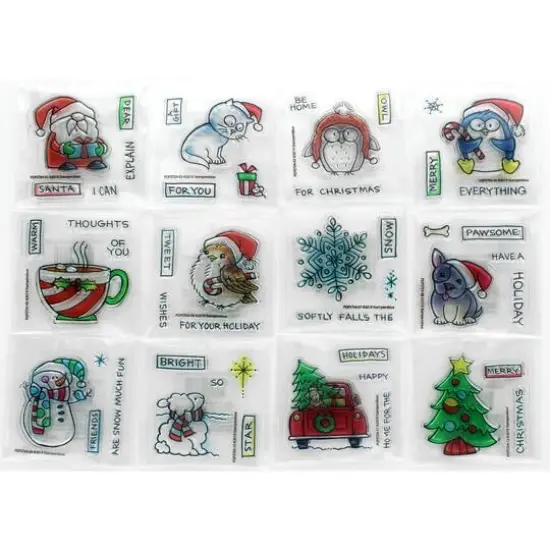 Stampendous&reg; Mini Fran's Christmas Clear Stamps Display Set {3}