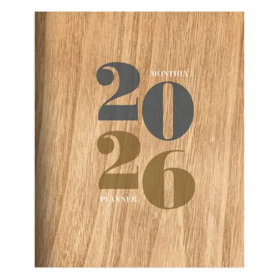 2026 Washed Oak Large Monthly Planner {1}
