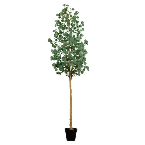 8ft. Potted Green Artificial Eucalyptus Tree {1}