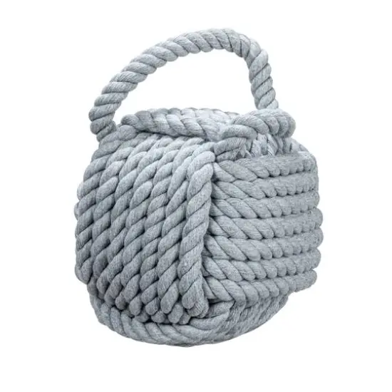 Hello Honey&reg; 6" Gray Nautical Rope Knot Decoration {6}