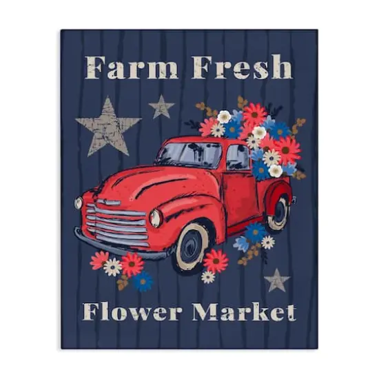 Stupell Industries Farm Fresh Patriotic Market Canvas Wall Art {1}