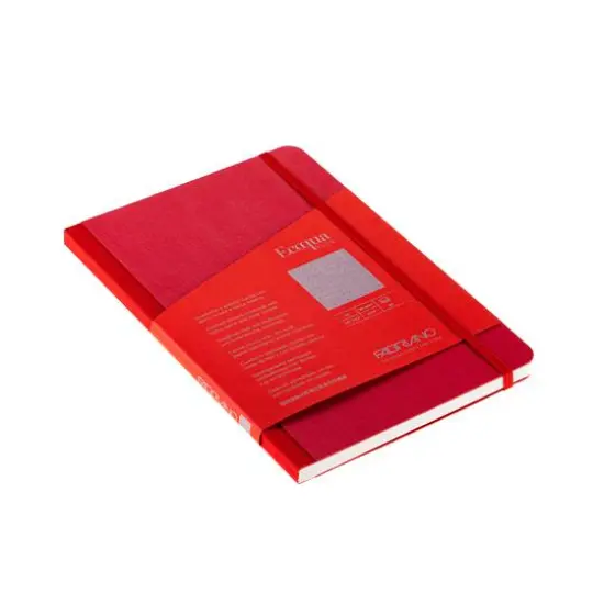 Fabriano® EcoQua Plus A5 Dotted Red Fabric-Bound Notebook {5}