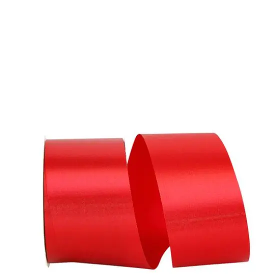 JAM Paper 2.5" x 50yd. Single Face Satin Allure Ribbon Scarlet {1}