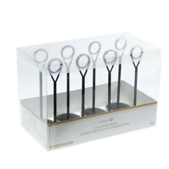 6" Table Number Stands, 8ct. by Celebrate It&trade; Black {5}