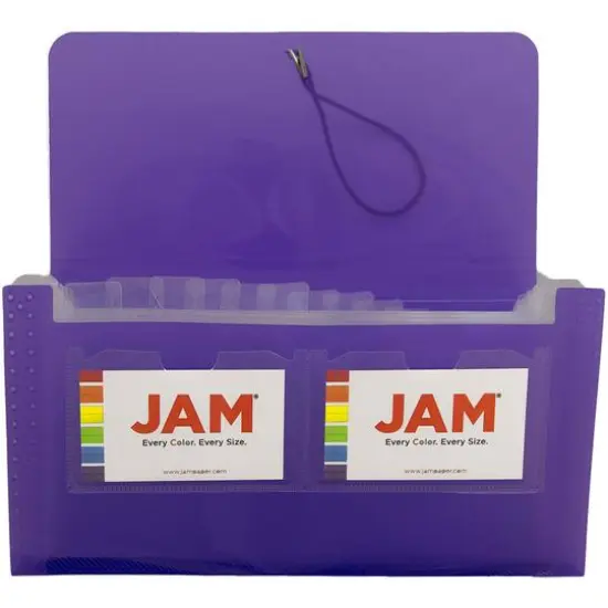JAM Paper 13 Pocket Plastic Accordion FolderPurple {4}