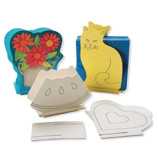 S&S Worldwide® Unfinished Assorted Wooden Napkin Holders, 12ct. {3}