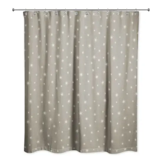 Gray Twinkle Shower Curtain {1}