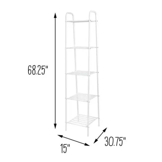 Honey Can Do White Matte 5-Tier Shelf {5}