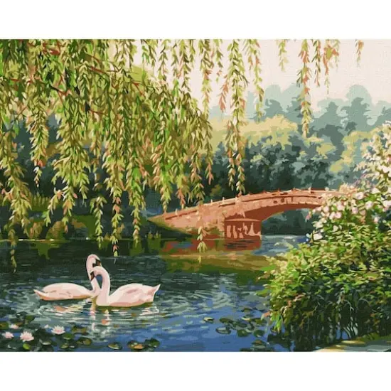Swans on the Lake Painting by Numbers Kit {1}