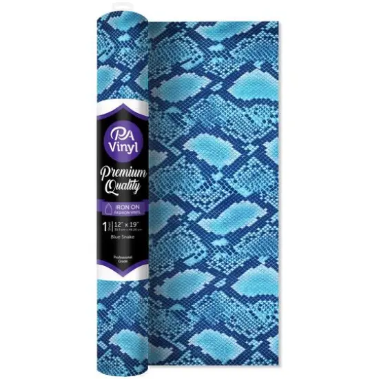 PA Vinyl Blue Snake Iron On Vinyl {1}