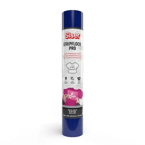 Siser&reg; StripFlock&reg; Pro Heat Transfer Vinyl Royal Blue {1}