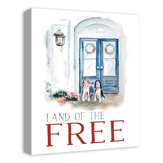 Dogs On A Porch Canvas Wall Art {3}