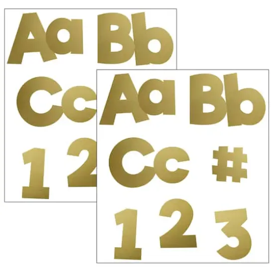 Carson Dellosa Education&reg; Sparkle + Shine Gold Foil EZ Letters, 2 Packs of 219 {1}