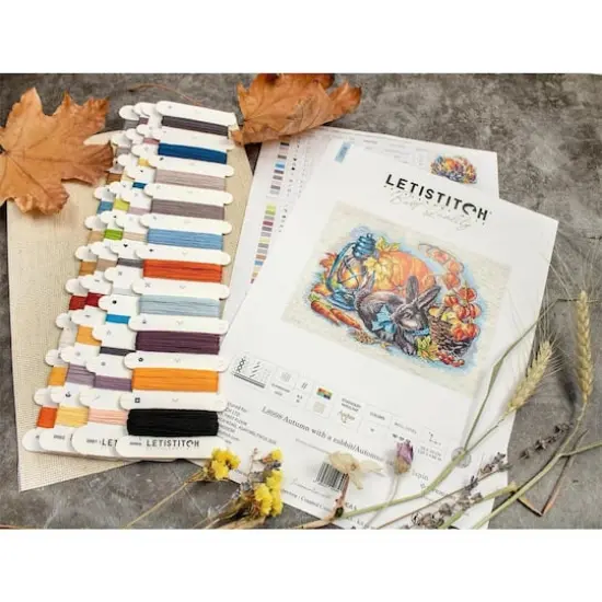 LetiStitch Autumn with a Rabbit Counted Cross Stitch Kit {3}