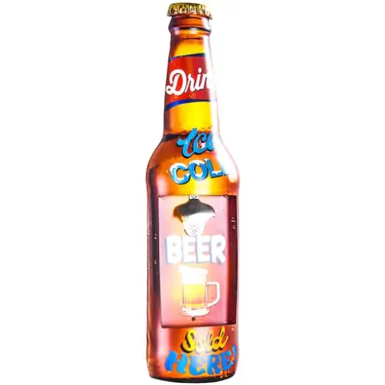 American Art D&eacute;cor&trade; Drink Ice Cold Beer Sold Here Bottle Opener Wall D&eacute;cor {3}