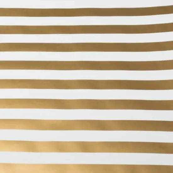 JAM Paper Striped Gift Wrap, 2ct. Gold and White {6}