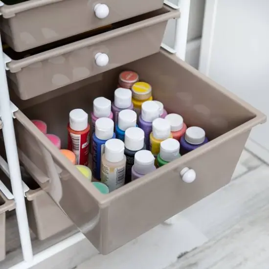 Honey Can Do 12-Drawer Metal Rolling Storage Cart {7}