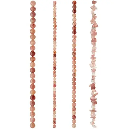 Strawberry Quartz Semi-Precious Beads Value Pack by Bead Landing&trade; {1}