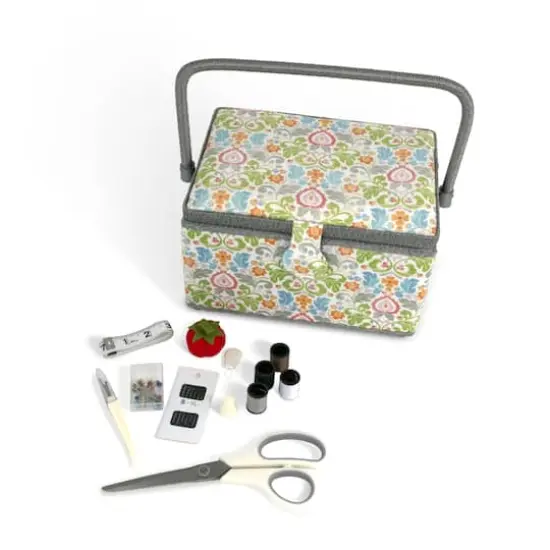 Dritz&reg; Medium Sewing Basket Essential Sewing Supplies Kit {3}