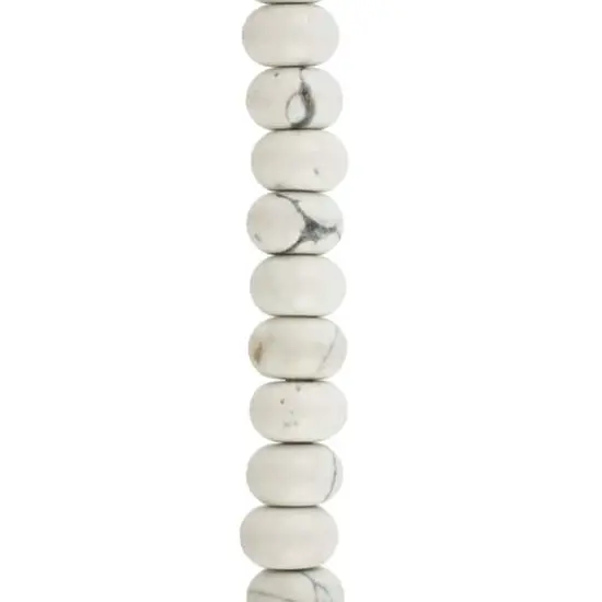 White Howlite Rondelle Beads, 8mm by Bead Landing&trade; {1}