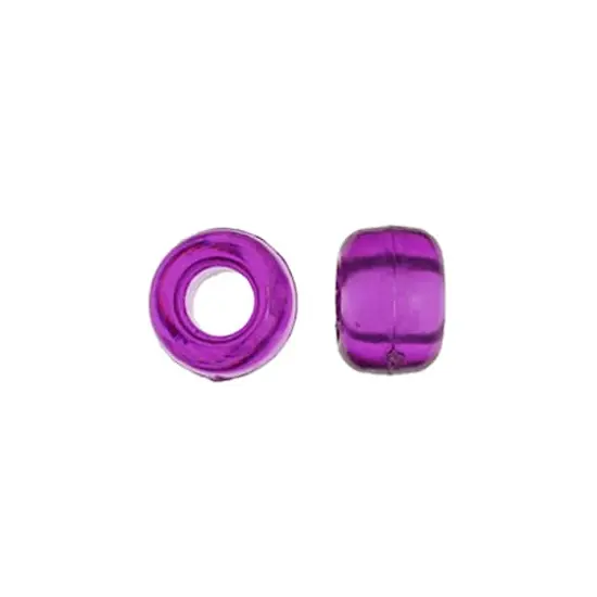John Bead 9mm Transparent Pony Beads, 1,000ct. Dark Amethyst {4}