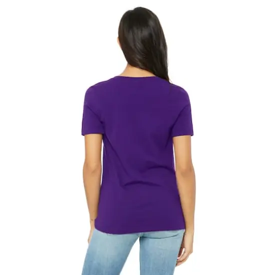 BELLA+CANVAS&reg; Women's Short Sleeve V-Neck T-Shirt Team Purple {5}