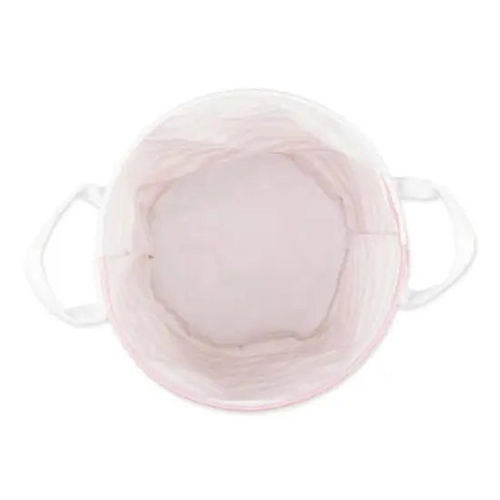 DII&reg; Round Stripes PE-Coated Cotton Polyester Laundry Hamper Rose {7}
