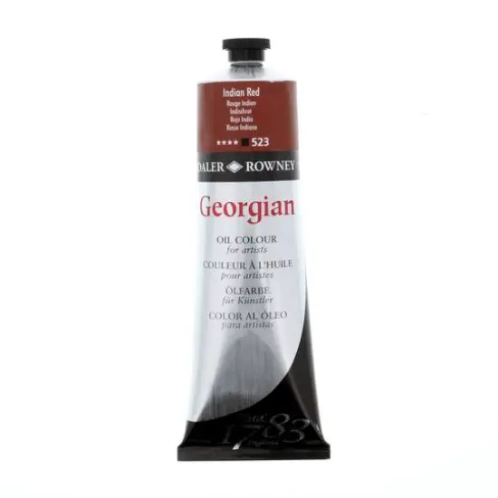 Daler-Rowney&reg; 225mL Georgian Oil Paint Indian Red {1}