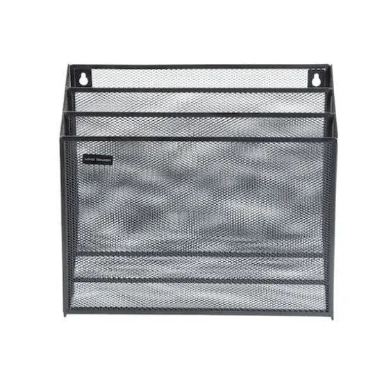 Mind Reader 3-Tier Vertical Mesh Wall File Holder Black {1}