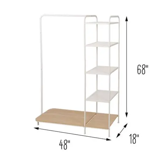 Honey Can Do Garment Rack with Shelves & Shoe Storage {6}