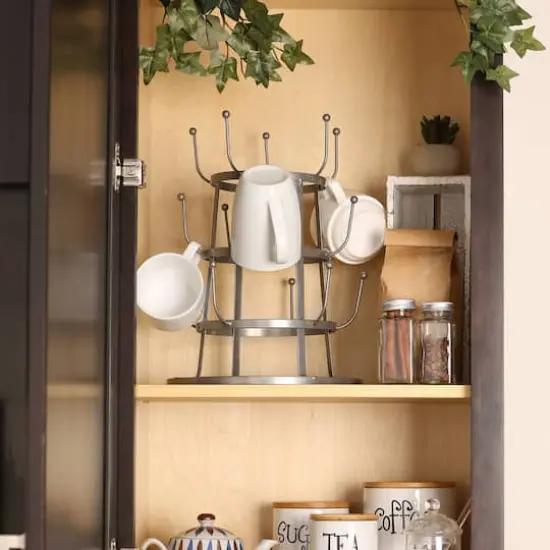 DII&reg; Vintage Coffee Mug Stand Matte Nickel {7}