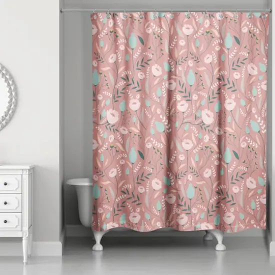Winding Flowers 71" x 74" Shower Curtain {3}