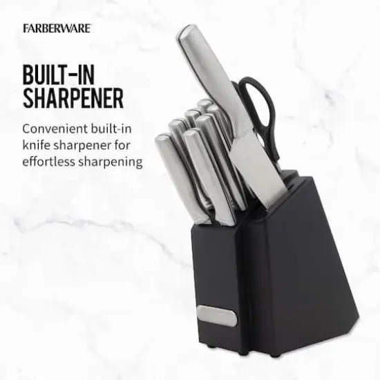 Farberware Edgekeeper 11-Piece Stainless Steel Knife Block Set {5}