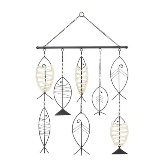 Black Metal Coastal Wall Decor, 31" x 21" x 1" {1}