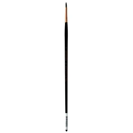 Connoisseur&reg; Black & White Hog Bristle Long Handle Round Brush {1}