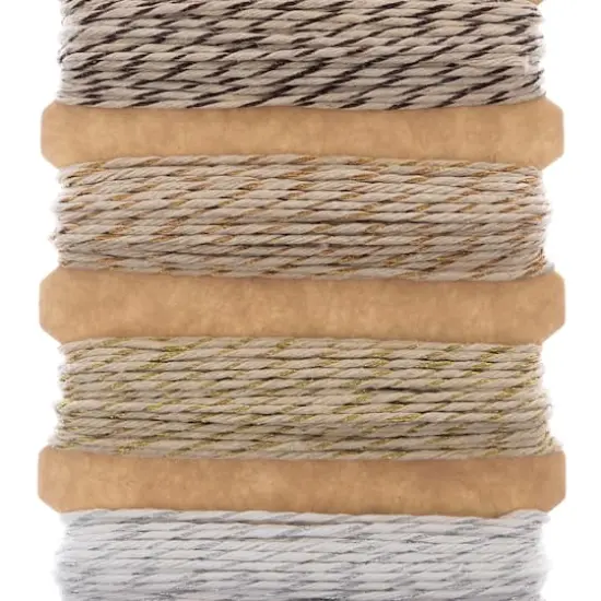 Darice&reg; 20lb. Metallic Twist Natural Hemp Cord Mix {3}