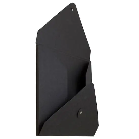 JAM Paper Black 9.5" x 12" Button & String Tie Kraft Portfolio {6}