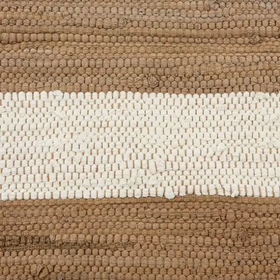 DII&reg; Stone & White Stripe Rag Rug, 2ft. x 3ft. {3}