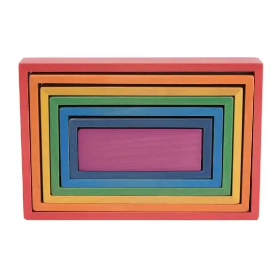 TickiT&reg; Wooden Rainbow Architect Rectangles {4}