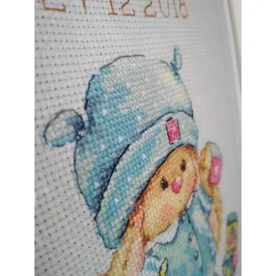 Alisa Rabbit Mi Baby Boy Cross Stitch Kit {7}