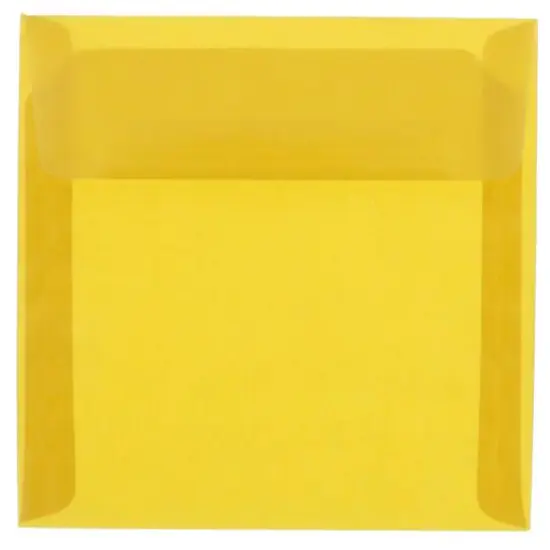 JAM Paper 6.5" x 6.5" Square Translucent Vellum Envelopes, 25ct. Surf Blue {2}