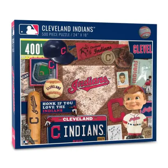MLB Baseball Retro Series 500 Piece Puzzle Cleveland Indians {1}